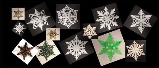 Multicolored Snowflake Collage (Compressed)